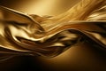 Abstract gold background luxury fabric texture. Gold silk satin fabric. Generative AI. Royalty Free Stock Photo