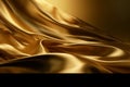 Abstract gold background luxury fabric texture. Gold silk satin fabric. Generative AI. Royalty Free Stock Photo