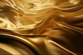 Abstract gold background luxury fabric texture. Gold silk satin fabric. Generative AI. Royalty Free Stock Photo