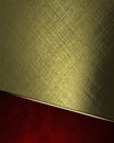 Abstract gold background with red bottom. Element for design. Template for design. copy space for ad brochure or announcement invi Royalty Free Stock Photo