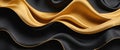 Abstract gold and black gradient silk fabric background. Royalty Free Stock Photo