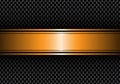 Abstract gold black line banner on circle mesh design modern luxury background texture vector. Royalty Free Stock Photo