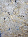 Abstract gold and blue painted wall texture, grunge art deco, unique modern home wall art decorative paint Royalty Free Stock Photo