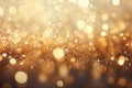 Abstract gold bokeh background. Christmas and New Year holidays concept, golden glitter vintage lights background. gold and silver Royalty Free Stock Photo