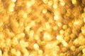 Abstract gold bokeh with snow, Christmas and new year theme background