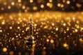 Abstract gold bokeh wallpaper of Hollywoods Oscar. ai generative