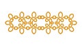 Abstract Gold Chain-Link Pattern, Seamless Decorative Border, vector design Generative AI Royalty Free Stock Photo