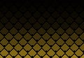 Abstract gold color chevron lines pattern on black background. Geometric tracery