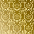 Abstract gold crown pattern