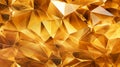 Abstract Gold Crystal Background with Faceted Texture AI Generated Royalty Free Stock Photo