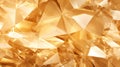 Abstract Gold Crystal Background with Faceted Texture AI Generated Royalty Free Stock Photo