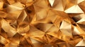 Abstract Gold Crystal Background with Faceted Texture AI Generated Royalty Free Stock Photo