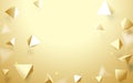 Abstract Gold 3d pyramids background. Vector illustration Royalty Free Stock Photo