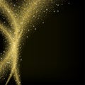 Abstract gold dust glitter star wave background Royalty Free Stock Photo