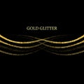 Abstract gold dust glitter star wave background, vector design template Royalty Free Stock Photo