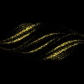 Abstract gold dust glitter star wave background, vector design template eps10 Royalty Free Stock Photo