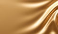 Abstract gold fabric background texture with golden elegant satin material. 3D rendering