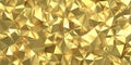 Abstract Gold Geometric Background Shiny Triangular Polygonal Texture for Luxury Design