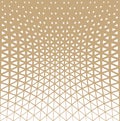 Abstract gold geometric triangle design halftone pattern Royalty Free Stock Photo