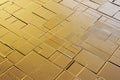 Abstract Gold Geometric Wall Texture with Modern Architectural Design Royalty Free Stock Photo