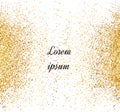 Abstract Gold Glitter Background. Bright Sparkles For Card
