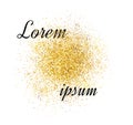 Abstract gold glitter background. Bright sparkles for card Royalty Free Stock Photo