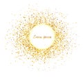 Abstract gold glitter background. Bright sparkles for card Royalty Free Stock Photo