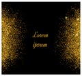 Abstract gold glitter background. Golden sparkles for card