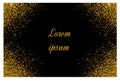 Abstract gold glitter background. Golden sparkles for card