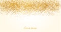 Abstract gold glitter background. Shiny sparkles for card