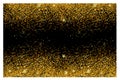 Abstract gold glitter background. Shiny sparkles for card