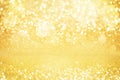 Abstract gold glitter bokeh lights with soft light background