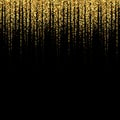 Abstract gold glitter lights vector background with falling sparkle dust. Luxury rich texture. Royalty Free Stock Photo