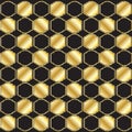 Abstract Gold Honeycomb