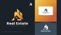 Abstract Gold House Logo Design for Real Estate Industry Logos