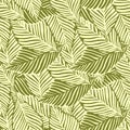 Abstract gold jungle print. Exotic plant. Tropical pattern, palm leaves