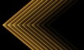 Abstract gold light arrow direction on black design modern futuristic background vector Royalty Free Stock Photo