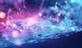 abstract glowing pulsating burst of light particles, burst of light with stars and blotches, in the style of futuristic Royalty Free Stock Photo