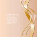 Abstract gold light threads background.