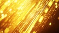 Golden Streaks of Light and Bokeh, Abstract Background Royalty Free Stock Photo