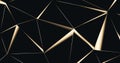 Abstract gold luxury reflects in a triangles pattern background. Vector illustration