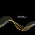 Abstract gold luxury wave layout background. Vector illustration eps10 Royalty Free Stock Photo