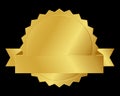 gold medal with ribbon vector illustartion