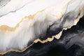 Abstract Gold Oil Painting with High Textured Black and White Marble Background Royalty Free Stock Photo