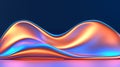Abstract Gold Orange Blue Liquid Waves Royalty Free Stock Photo