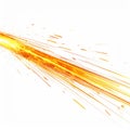 Abstract Gold and Orange Sparks on White Background Royalty Free Stock Photo