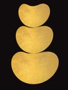 Abstract gold ovals