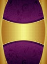 Abstract Gold and Purple Floral Background