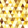 Abstract gold seamless triangle pattern.