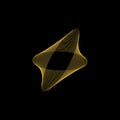 Abstract Gold shape on dark background. Logo design template for